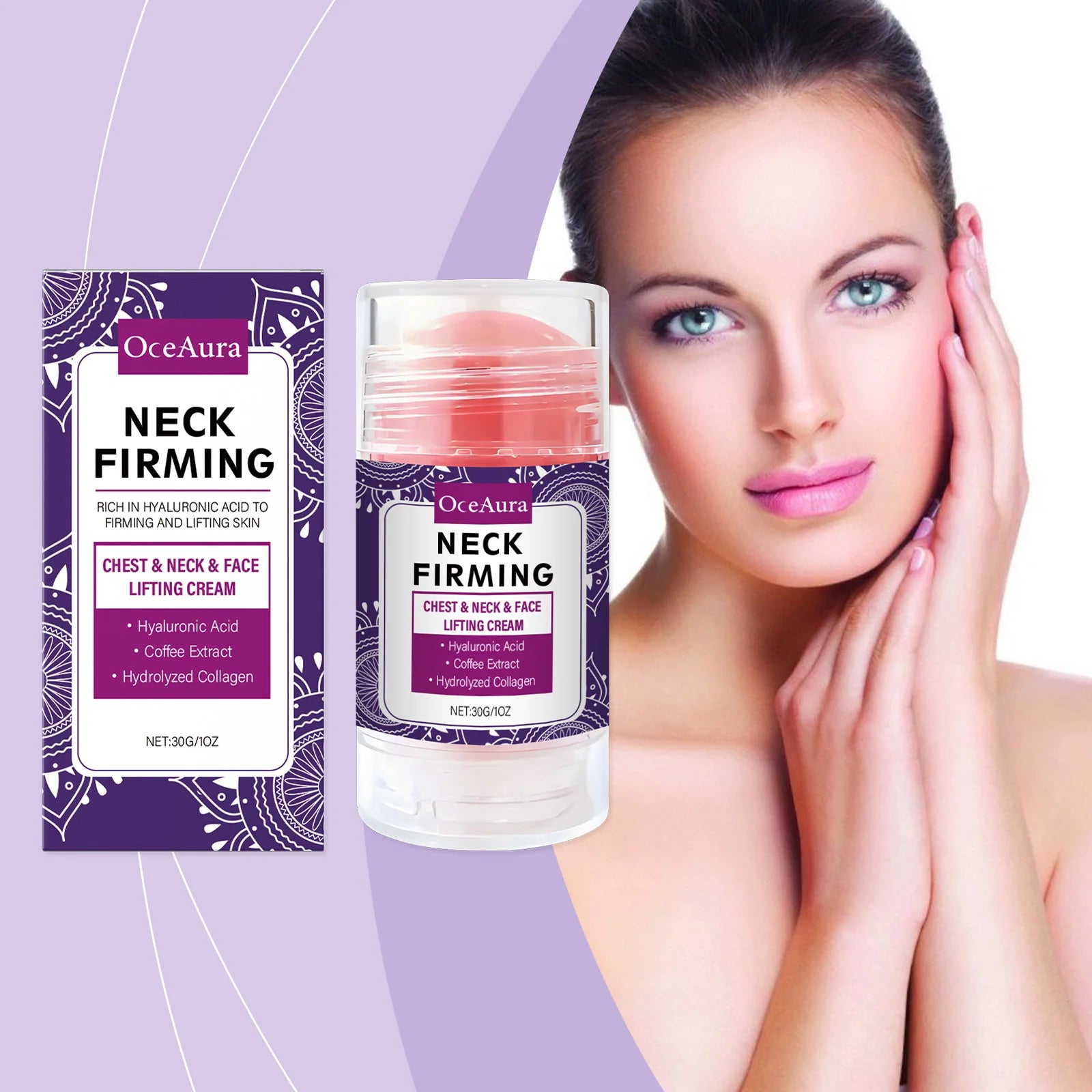 Firming Serum Stick, Moisturizing & Elasticity, Reduce Fine Lines, Lifting & Firming Massage for Neck, Convenient Essence Zpaxo