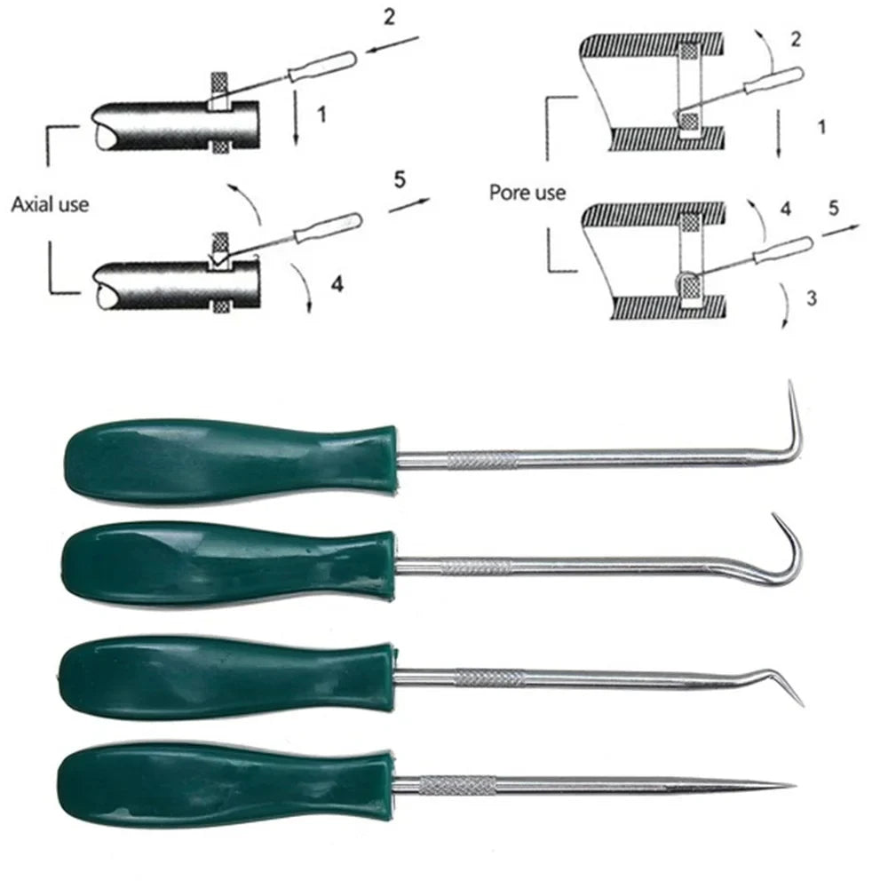 4-Piece Oil Seal Pick & Hook Set – 135mm Workshop Tool Oil Seal Pick Set Zpaxo
