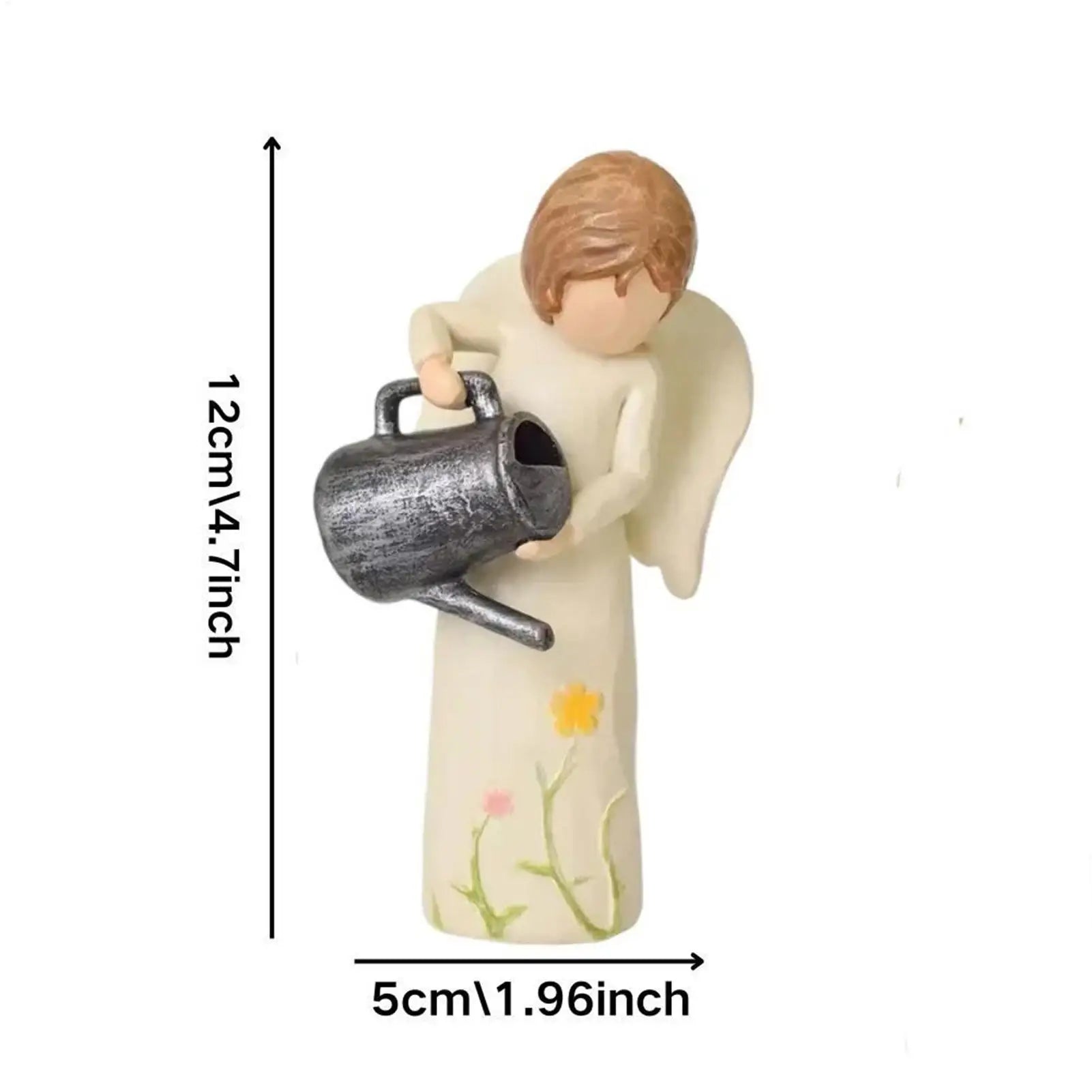Angel Figurines Resin Decor Sculpted Hand-painted Figurine Garden