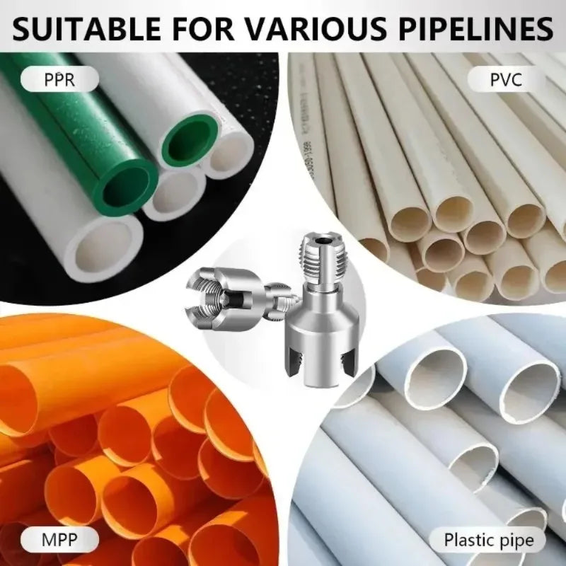 Pipe Thread Cutting Tool – Internal & External PVC Threader Kit Pipe Threading Tool Zpaxo
