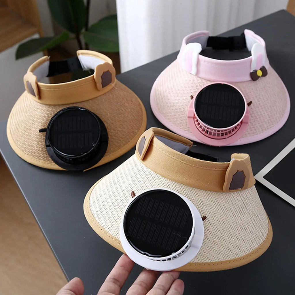 Sun Hat With Fan Solar Hat With Built In Fan Visor Cooling 3 Speed Adjustment For Yoga Hiking Festival Vacation Outdoor Garden Zpaxo