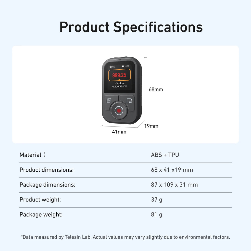 60M Small BT Remote Control Wrist Strap Waterproof Sports Camera RC