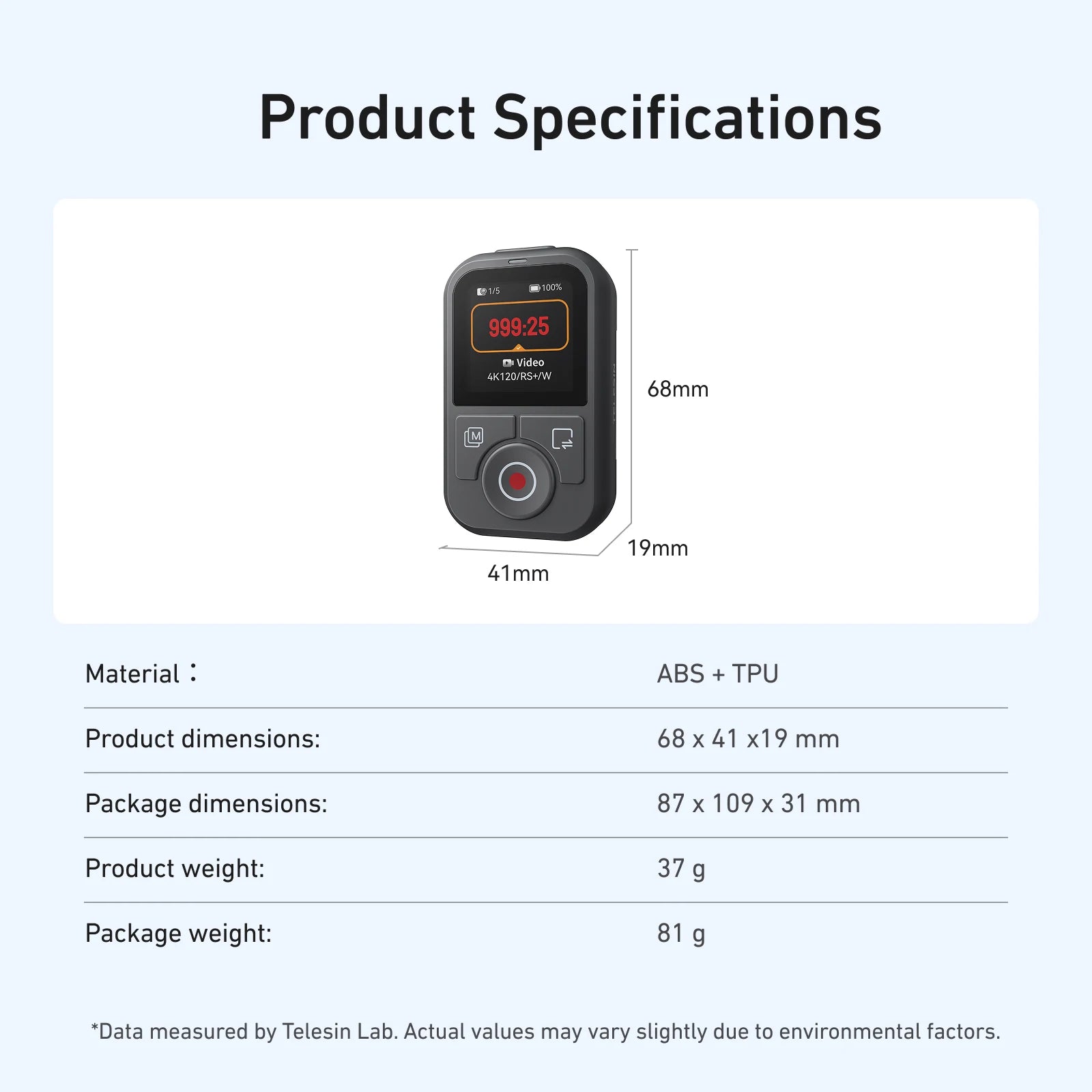 60M Small BT Remote Control Wrist Strap Waterproof Sports Camera RC