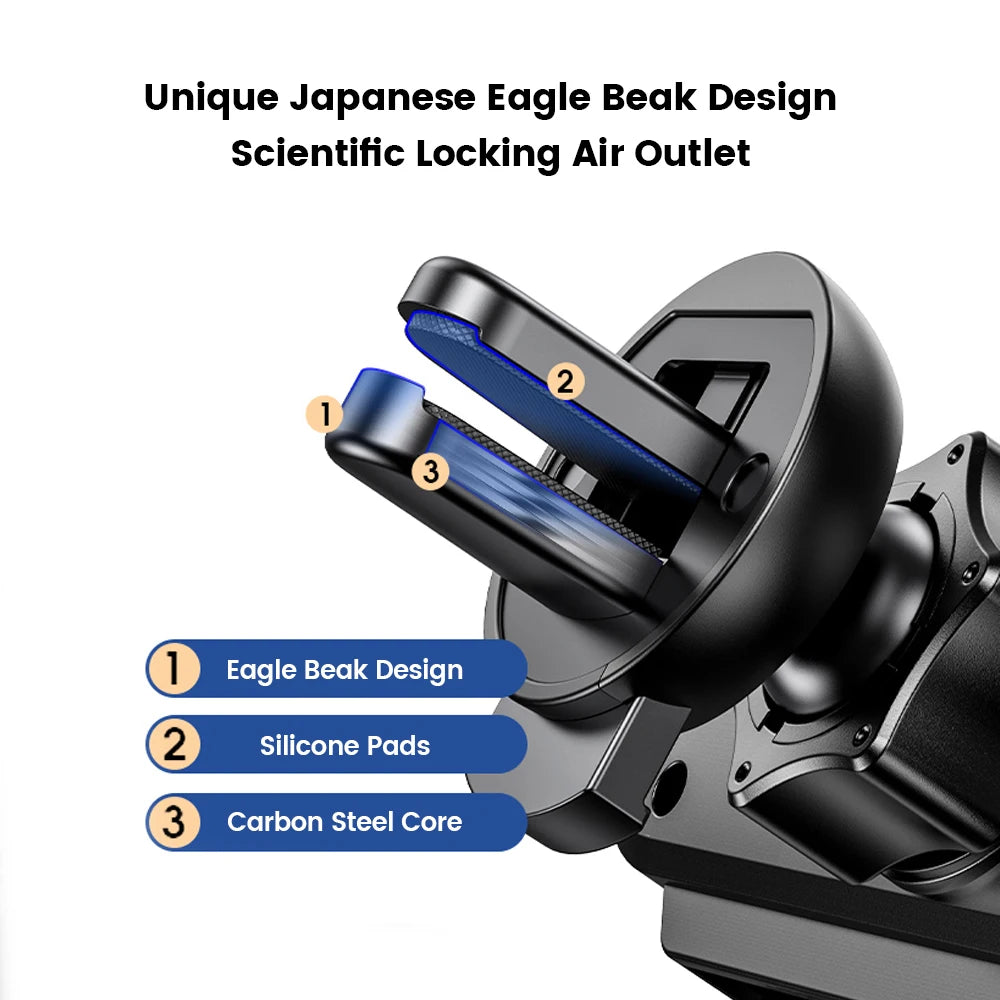Gravity Car Phone Holder Automatic Lock Stand Stable Vent Outlet Zpaxo