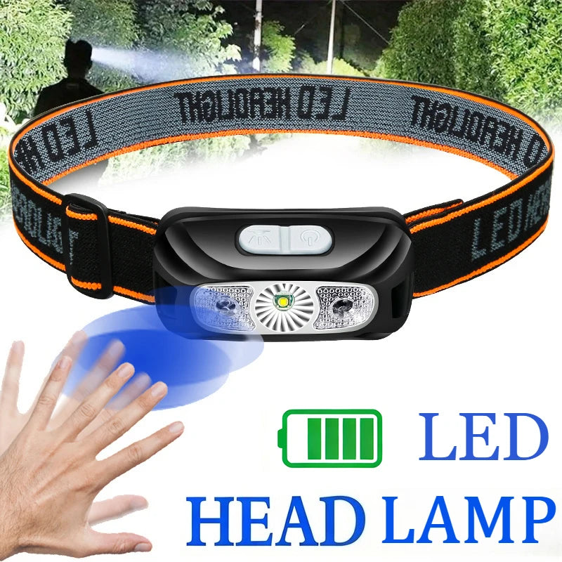 KDULIT LED Sensor Headlamp – USB Rechargeable Head Torch