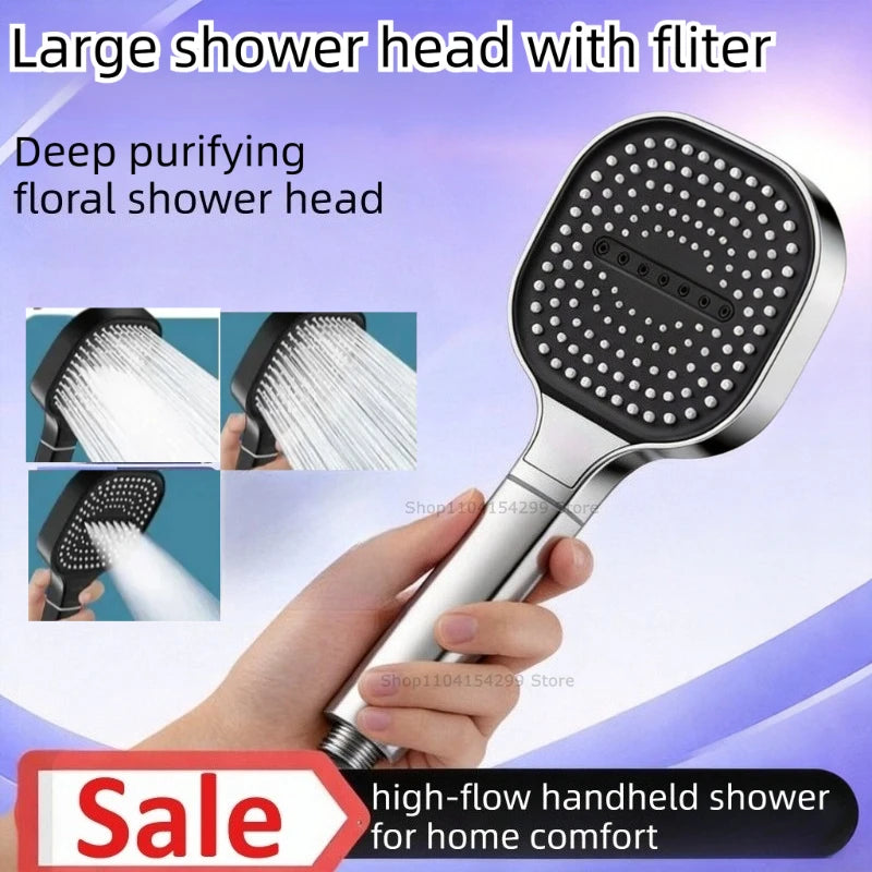 3-mode Handheld Water Saving Shower Shower Faucet Complete Bathroom Showers Set Shower Kit with Large Water Outlet Household Use Zpaxo