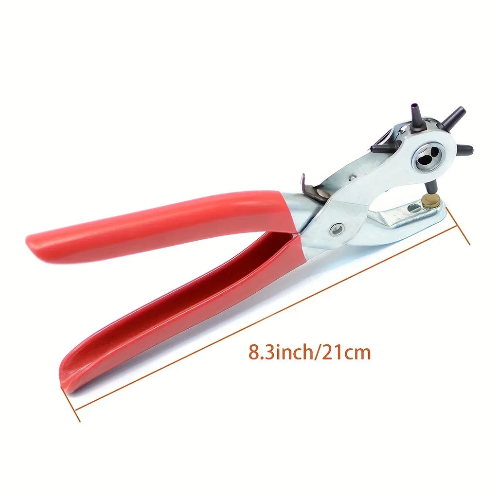 6-Size Leather Hole Punch Plier – Belt, Collar & Craft Tool Leather Hole Punch Zpaxo silvery