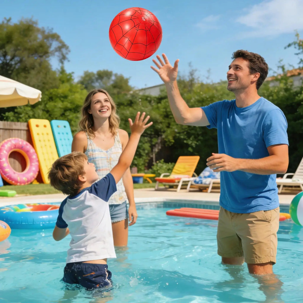 Inflatable Beach Ball Air Pump Colorful Pool Toys Kids Adults Sand
