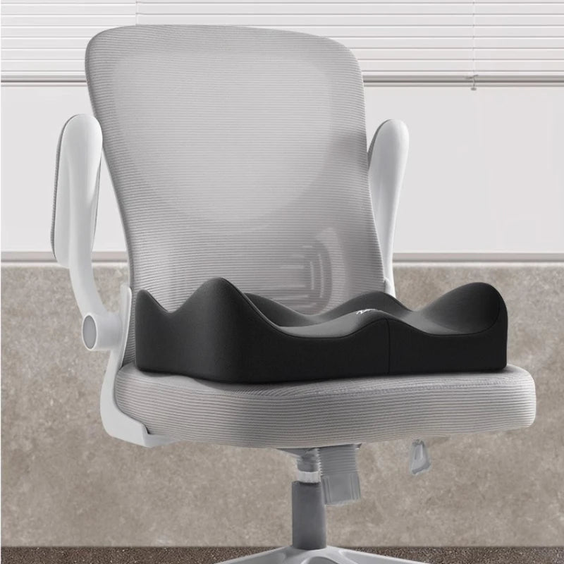 Memory Foam Seat Cushion 3D Ergonomic Support Light Green Grey