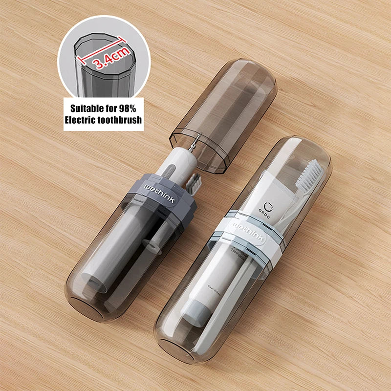 Portable Mouthwash Cup Toothpaste Storage Box Toothbrush Storage Box Toiletry Set Travel Supplies Portable Toothbrush Cup Zpaxo