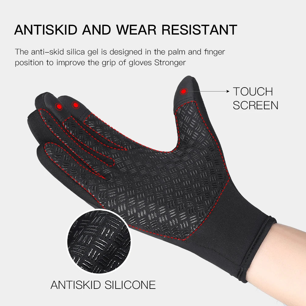 Hot Winter Gloves For Men Women Touchscreen Warm Outdoor Cycling Driving Motorcycle Cold Gloves Windproof Non-Slip Womens Gloves Zpaxo
