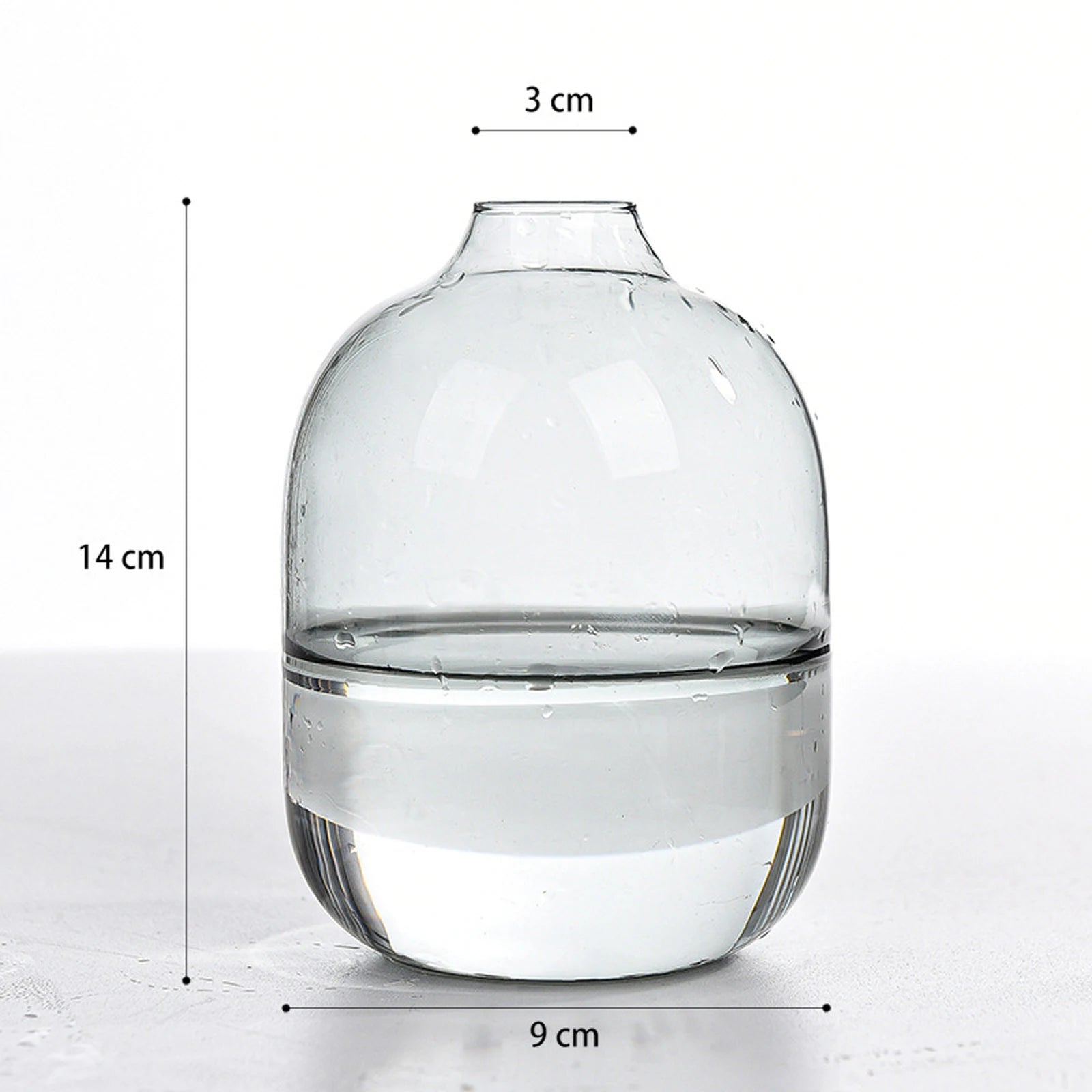 Glass Flower Vase Decorative Figurine | Modern Home Decor Planter Decorative Glass Vase Zpaxo Clear L