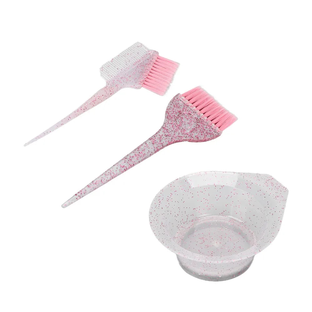 Double-sided Comb Hair Dyeing Brushes Soft Bristle Brush Pink Barbers Zpaxo