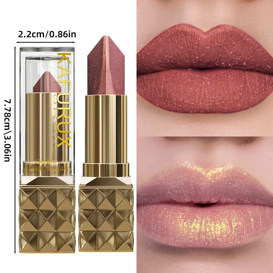 Lipstick Waterproof Glitter&matte Long Lasting Pearlescent