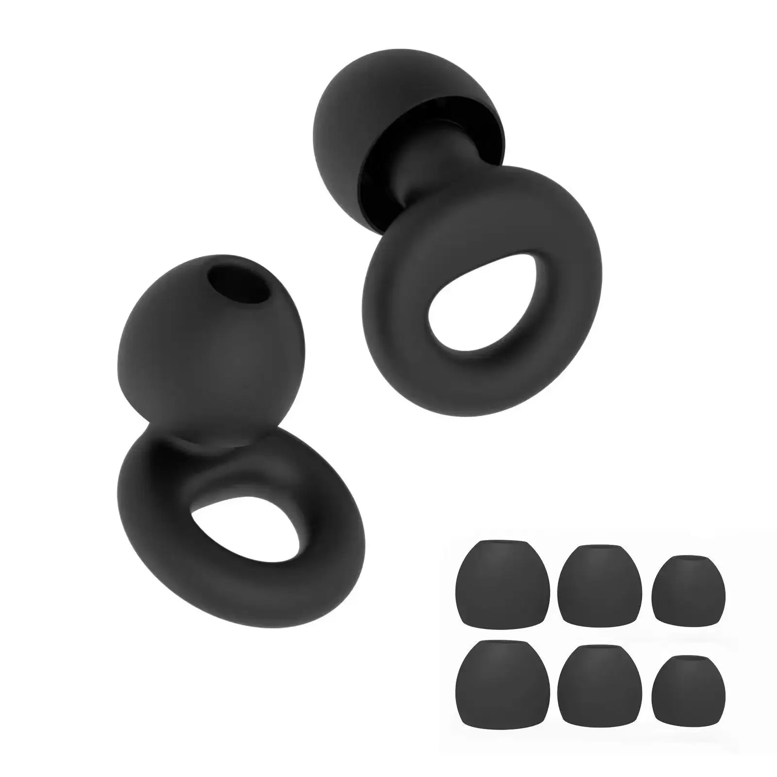 Mute Ear Plugs For Sleeping Noise Reduction Super Soft Reusable Hearing Protection Anti Noise Earplugs For Concerts Travel Work Zpaxo 1sets Black