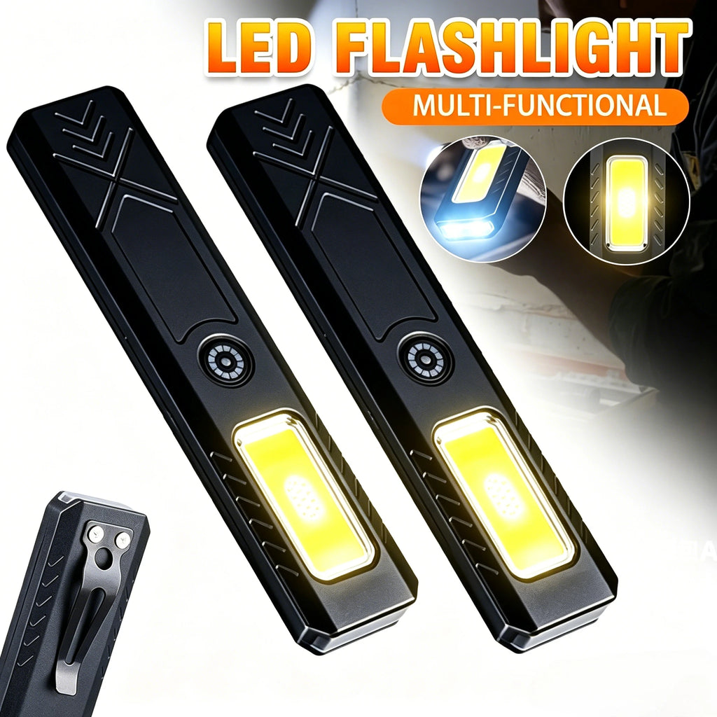600LM Mini COB LED Flashlight – Rechargeable, Pen Clip & Magnet Rechargeable Flashlight Zpaxo