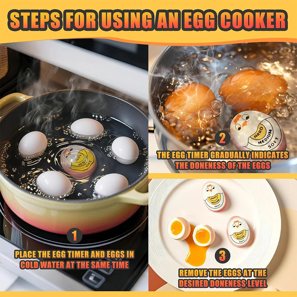 Egg Timer Egg Color Changing Indicator Tells Soft Hard Boiled Egg That Changes Color When Eggs are Ready Zpaxo