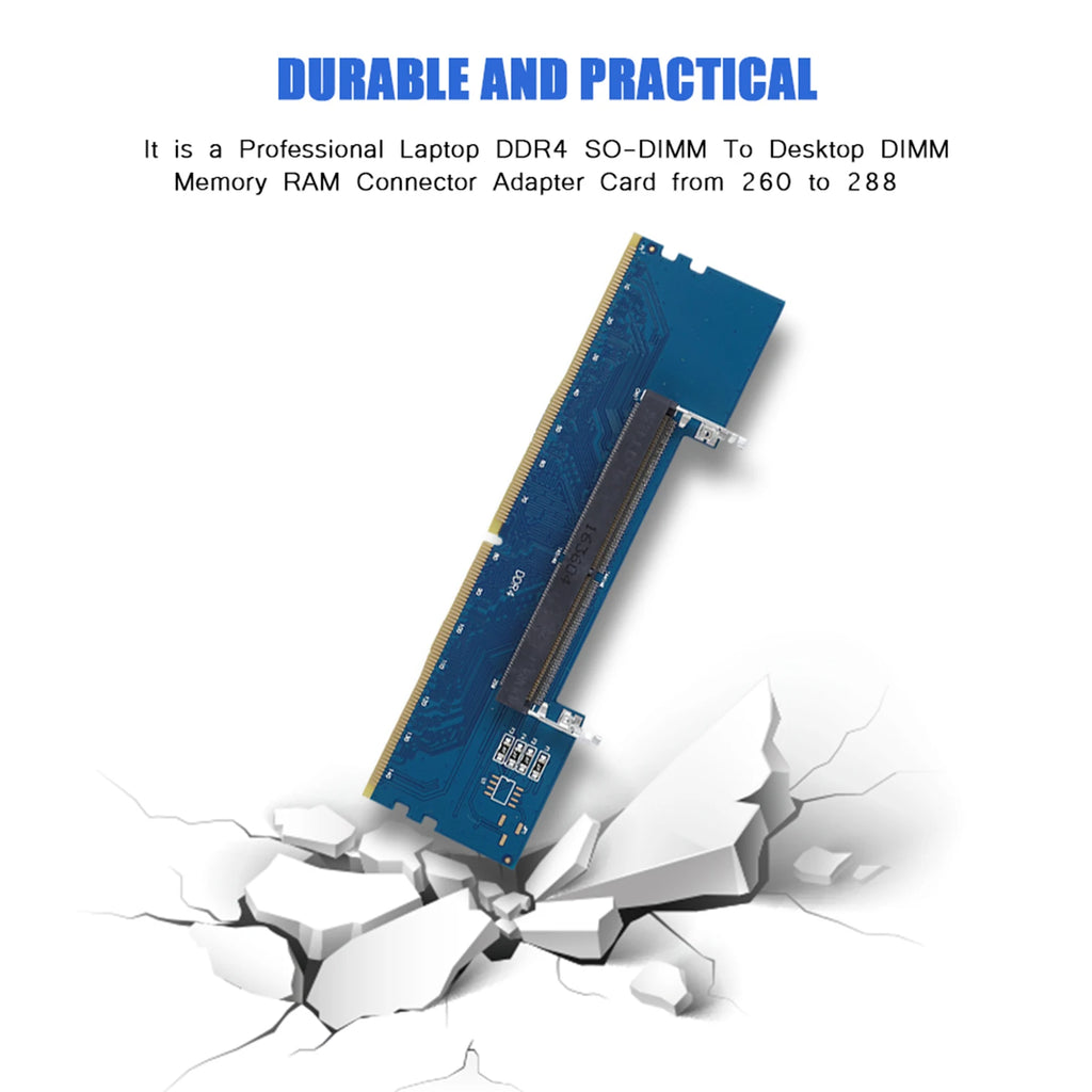 DDR4 RAM Connector Adapter Professional Laptop DDR4 SODIMM To Desktop DIMM Memory RAM Connector Cards Converter Adapter Zpaxo