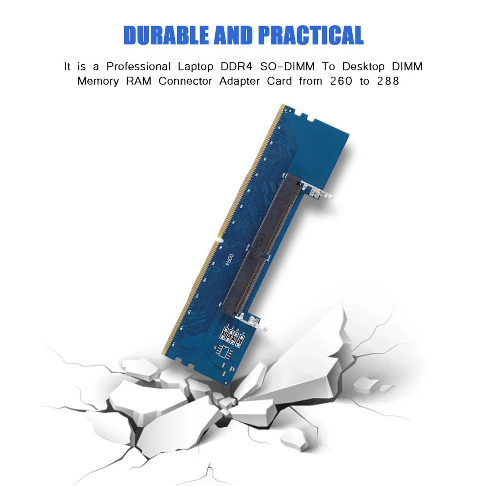 DDR4 RAM Connector Adapter Professional Laptop DDR4 SODIMM To Desktop DIMM Memory RAM Connector Cards Converter Adapter Zpaxo