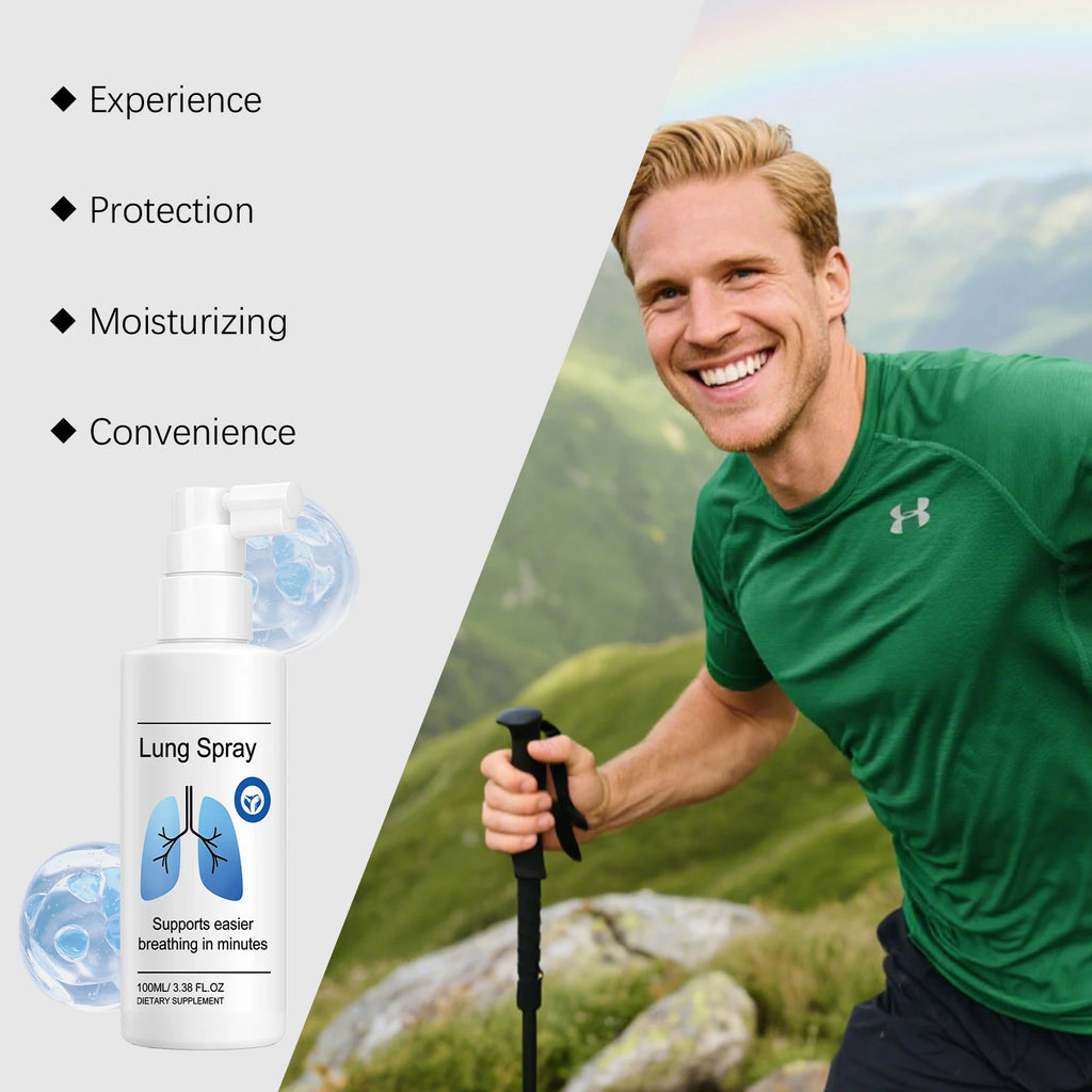 Organic Herbal Lung Cleansing Spray | Mucus & Throat Relief Herbal Throat Spray Zpaxo