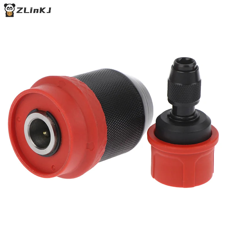 ▶1Pcs Quick-Release Drill Conversion Chuck For 6.35mm Hex Bits Compatible With Corded And Cordless Electric Drills Zpaxo