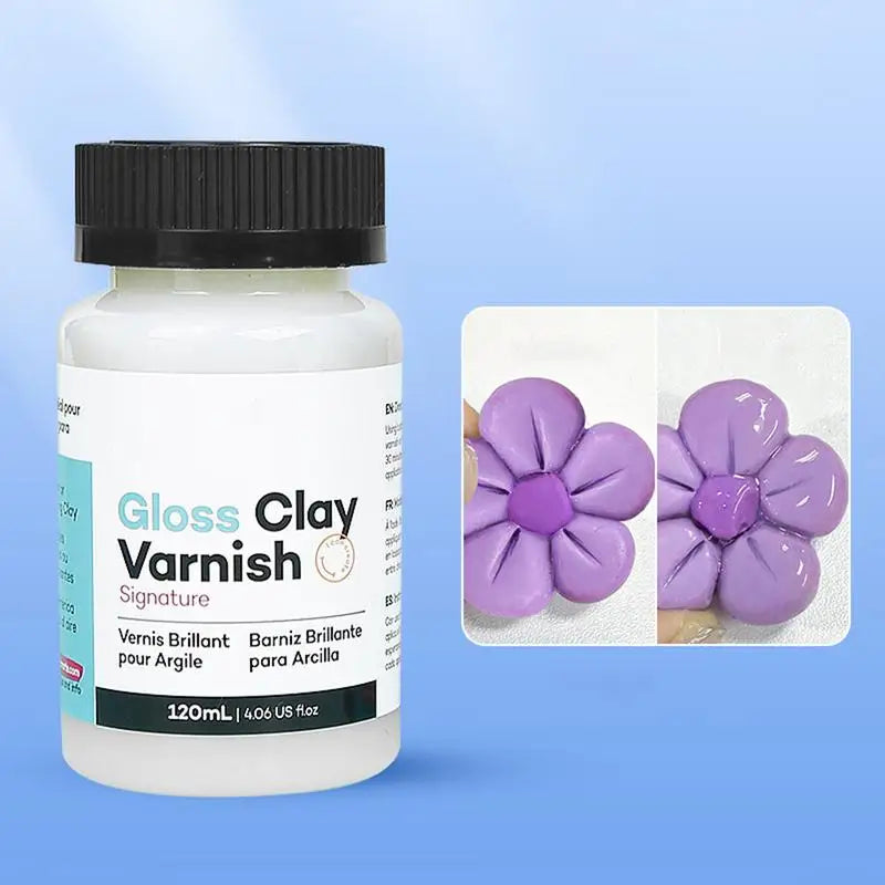 Gloss Clay Varnish Air Dry Acrylic Glaze Ceramics Oil Painting Sealant
