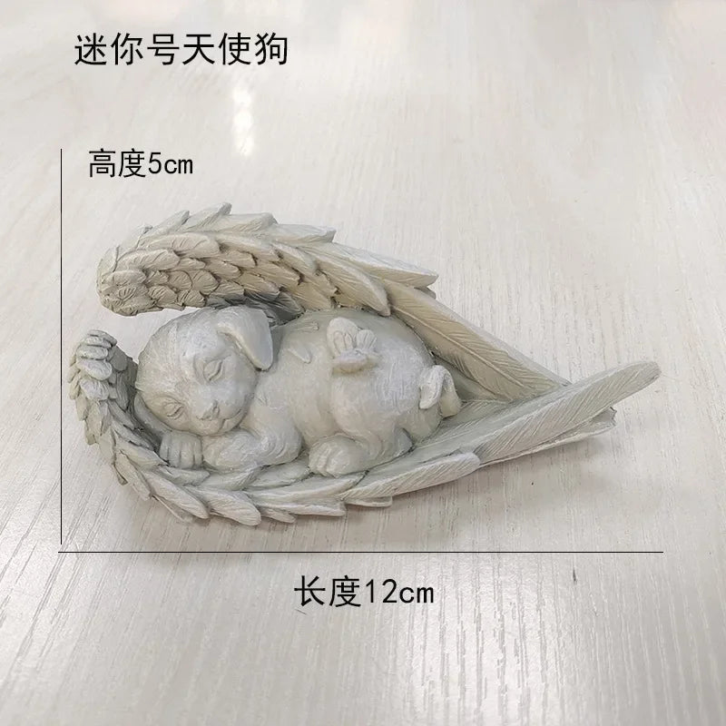 Angel Pet Memorial Stone – Resin Dog & Cat Garden Ornament