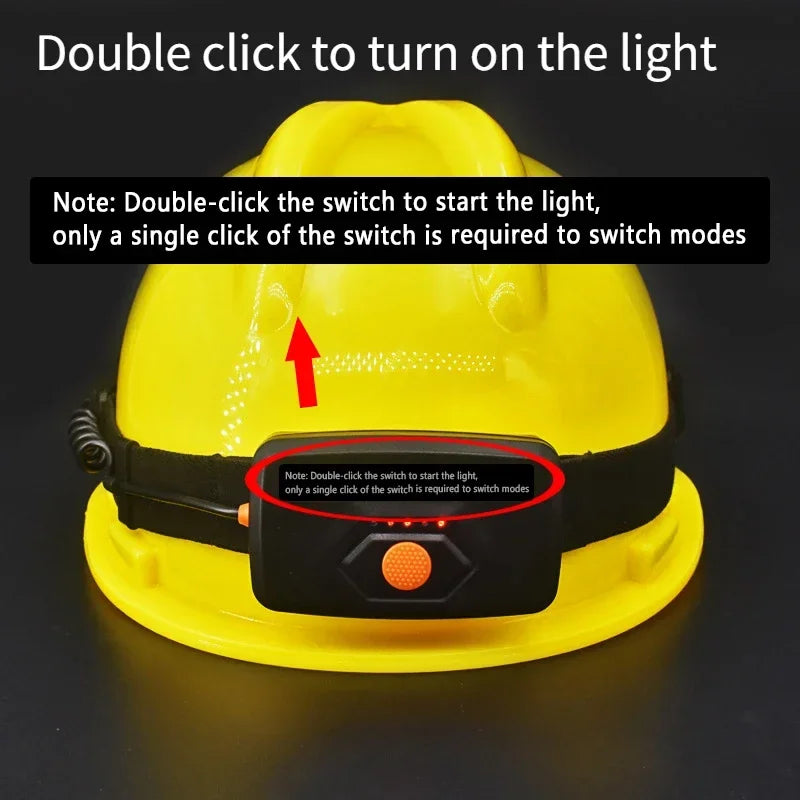 KDULIT COB LED Headlamp Rechargeable 7500mAh – Wide Angle Torch