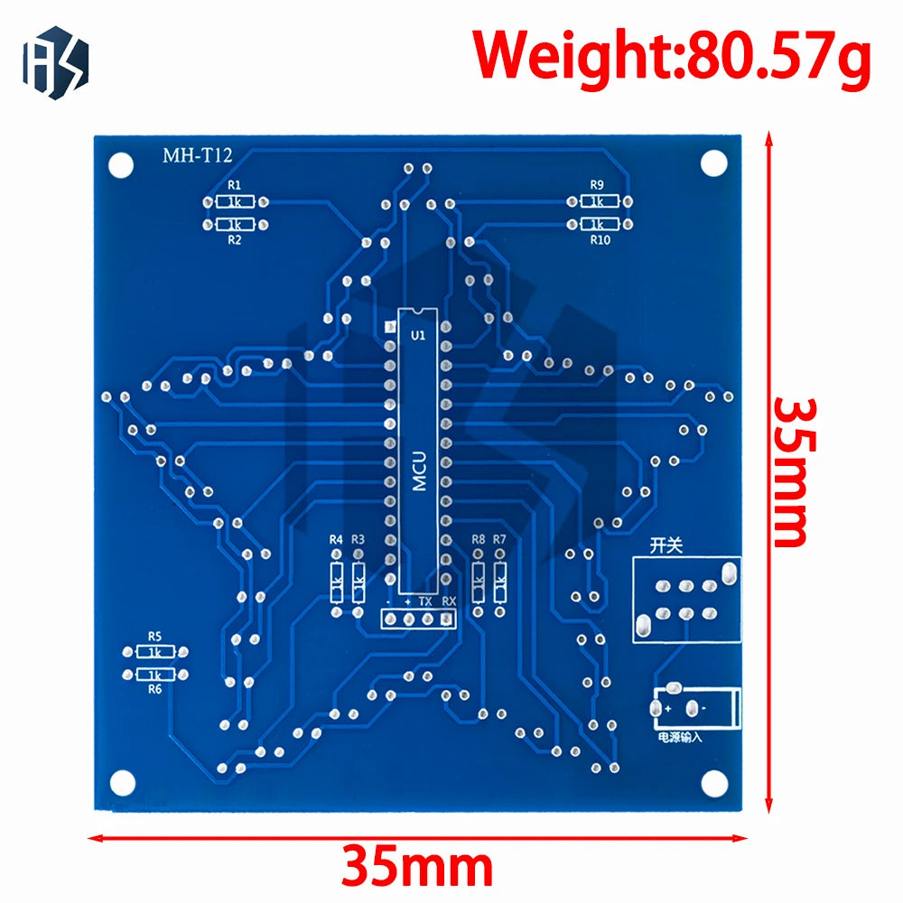 RGB LED Five-Pointed Star DIY Kit – 1/2/3PCS Colorful Light Module, 51 MCU & for Arduino Compatible Zpaxo