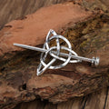 Celtic Knot Silver Hair Clips – Vintage Hair Claws for Women