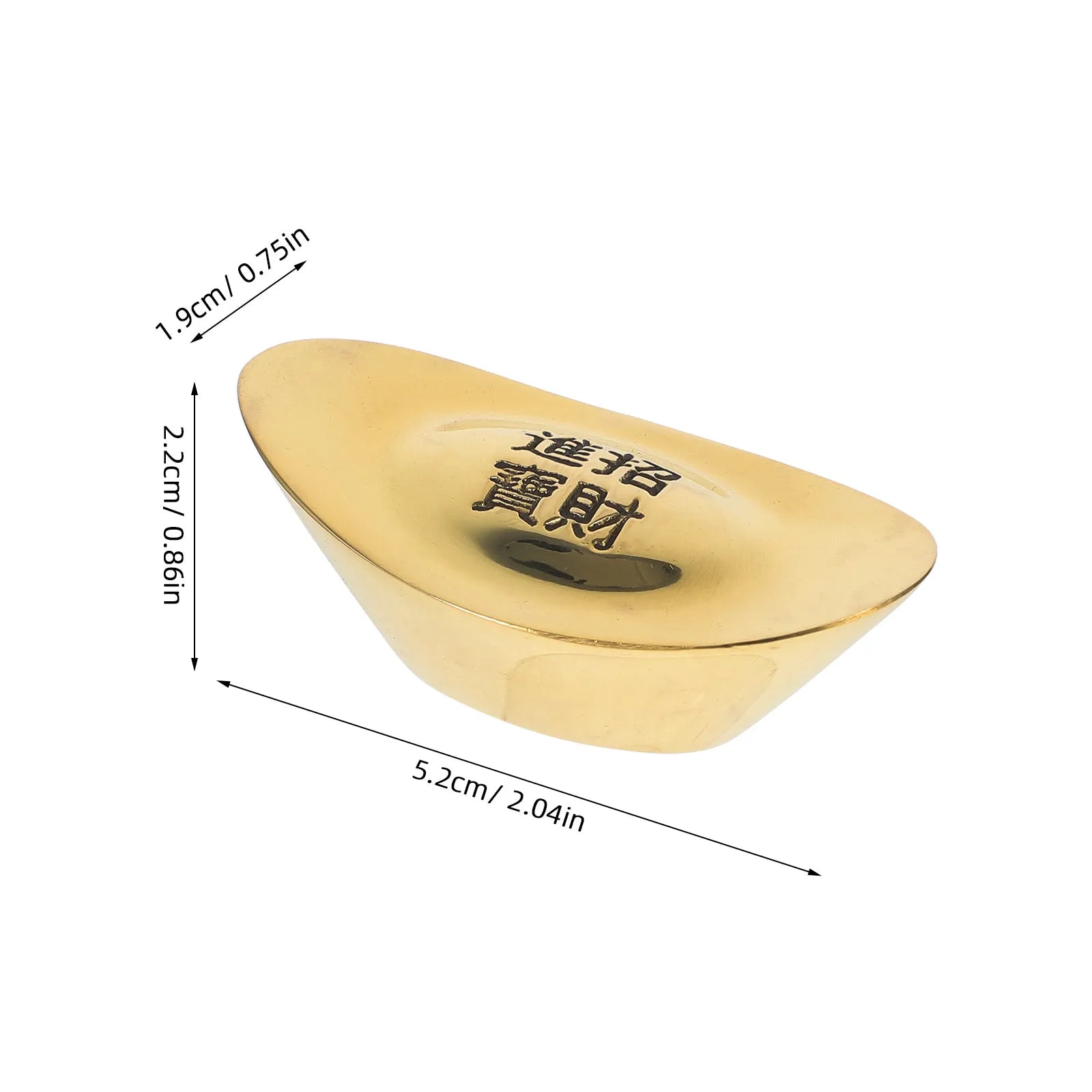 Mini Ingot Brass Wealth Ingots Yellow Gold Desktop Accessories Small