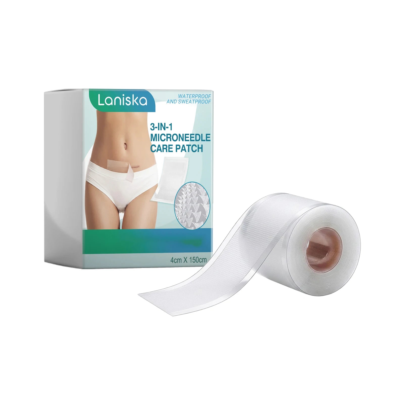 Hyaluronic Acid 0.25mm Microneedle Patch Body Care Skin Nourishing Moisturizing Tape Repairing Smooth Skin Gentle 4cm*150cm Zpaxo 4cmx150cm