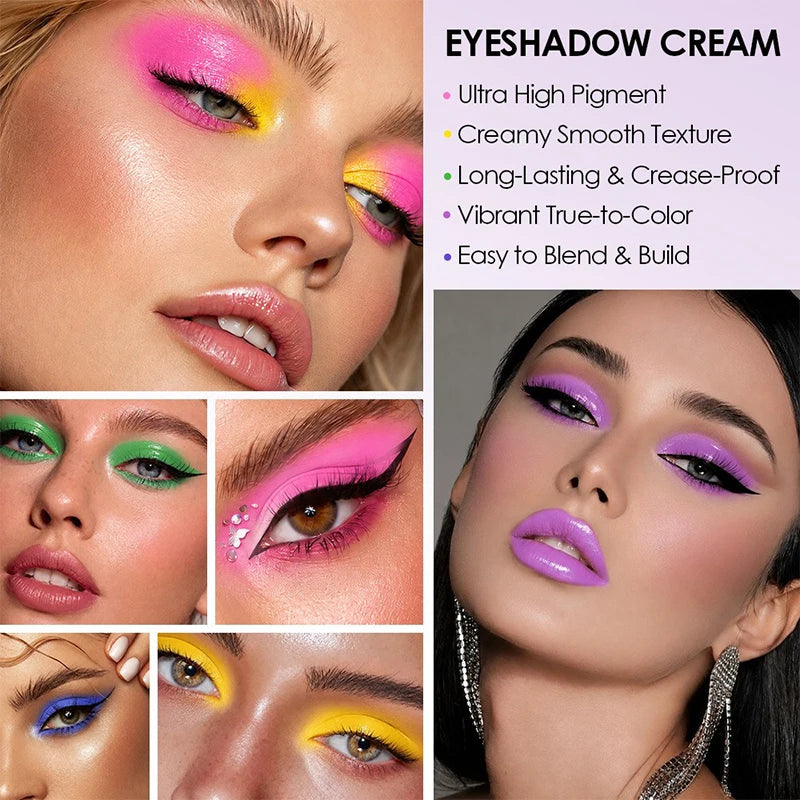 9 Eyeshadow Cream Professional Face Paint Body Pigment Matte Liquid Zpaxo