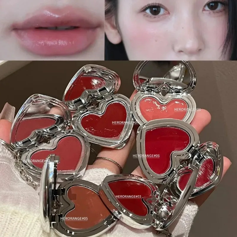 Highlighter Cream Blusher Palette Multi-use Water Light Natural Red