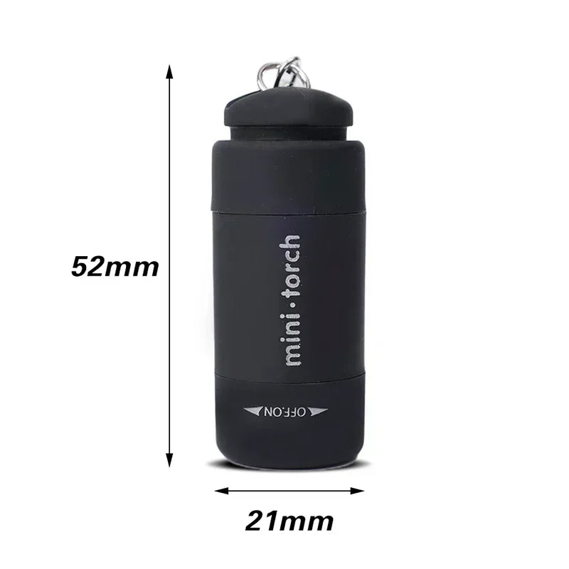 Mini USB Rechargeable Keychain Flashlight – 300LM Waterproof
