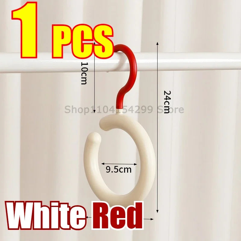 Hat Storage Clothes Hanger Invisible Luxury Multi-Function Hook Home Use New 2025 Plastic Coat Hanger Nordic Sle Adult Closet Zpaxo White-Red1