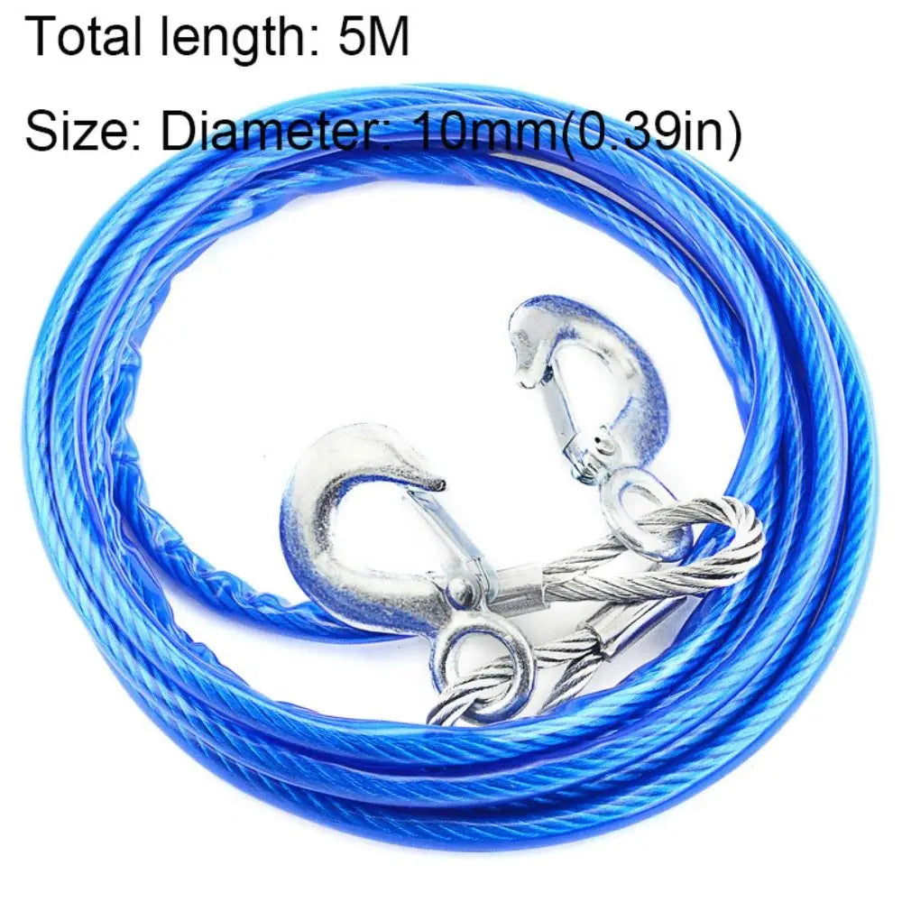 Wear Resistant Trailer Rope Steel THick Solid Emergency Strength Wire Zpaxo