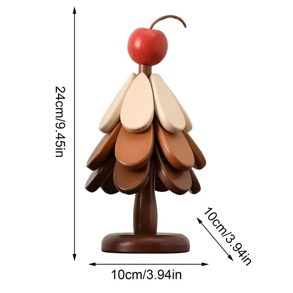 Christmas Tree Coasters Foldable Wood Coasters Wooden Tree Trivet Set for Kitchen Dinner Beverage Cup Counter Countertops Pans Zpaxo B