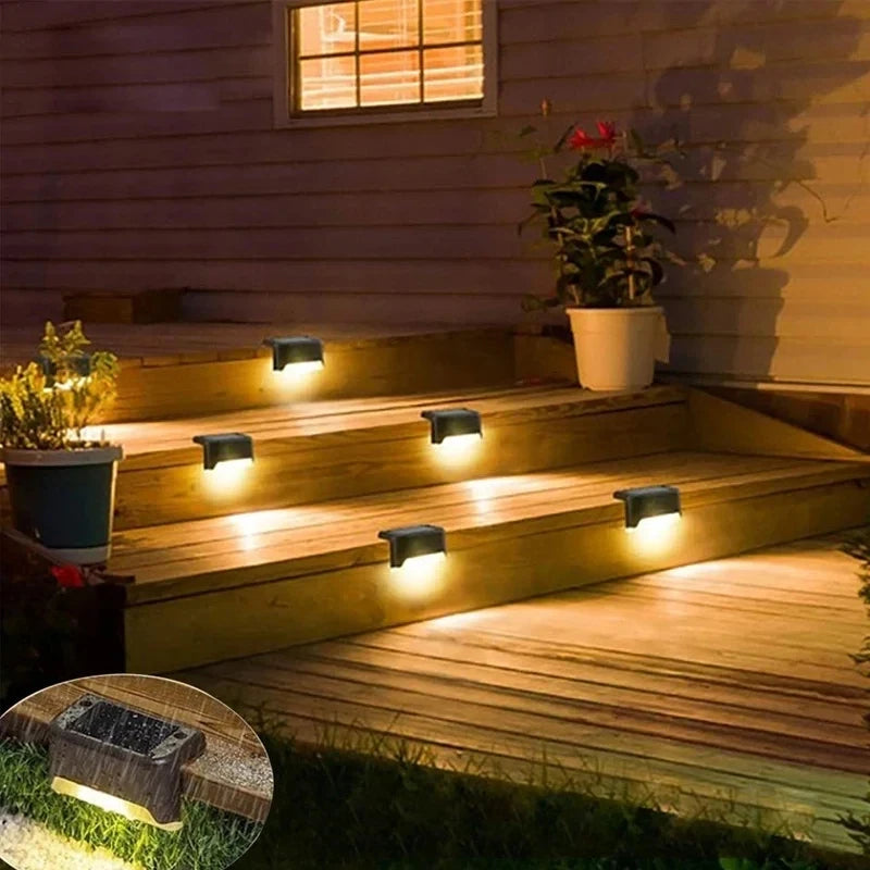 Solar LED Fence & Step Light – Outdoor Garden Terrace Lamp