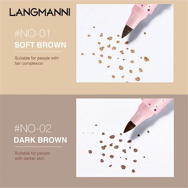 1 Natural Simulation Freckle Stamp Pen Waterproof Lasting Brown