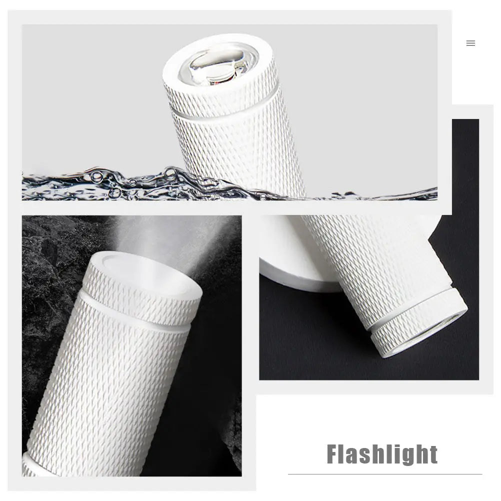 Portable Dog Walking Flashlight White Small Lightweight Leash Torch