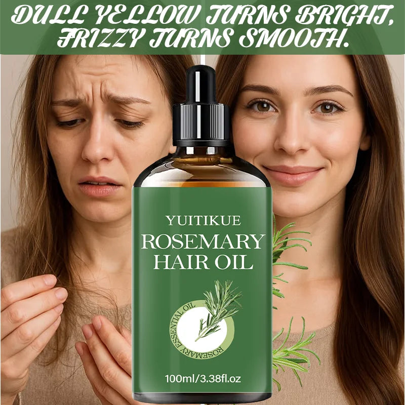YUITIKUE Rosemary Essential Hair Oil | Deep Moisture & Shine Rosemary Hair Oil Zpaxo