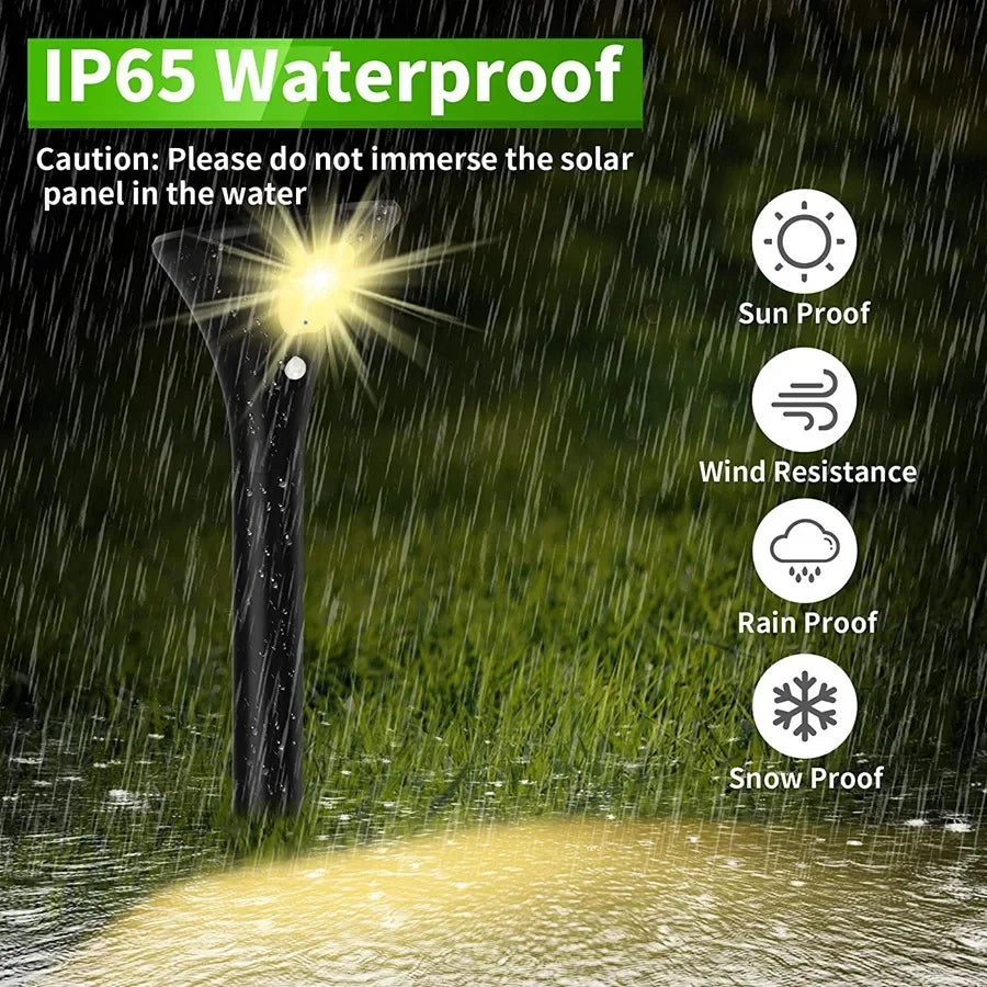 Solar Pathway Lighs LED Powered Garden Light 120H Lighting Waterproof Zpaxo