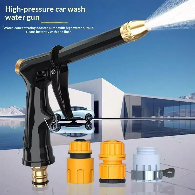 High-Pressure Hose Nozzle – 3 Spray Modes & Brass Fittings