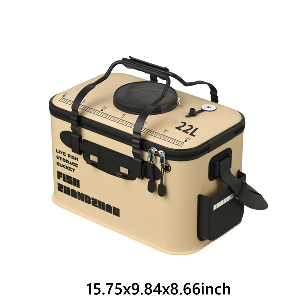 EVA Foldable Fishing Bucket Handbar Portable Water Tank Shoulder
