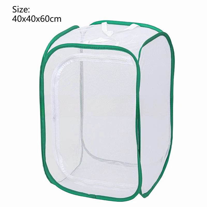 Outdoor Folding Insect Breeding Cage Butterfly Cage Hatchable Mesh Breathable Light Transmitting Insect Observation Box Cage Zpaxo GreendgeWhiteNet M