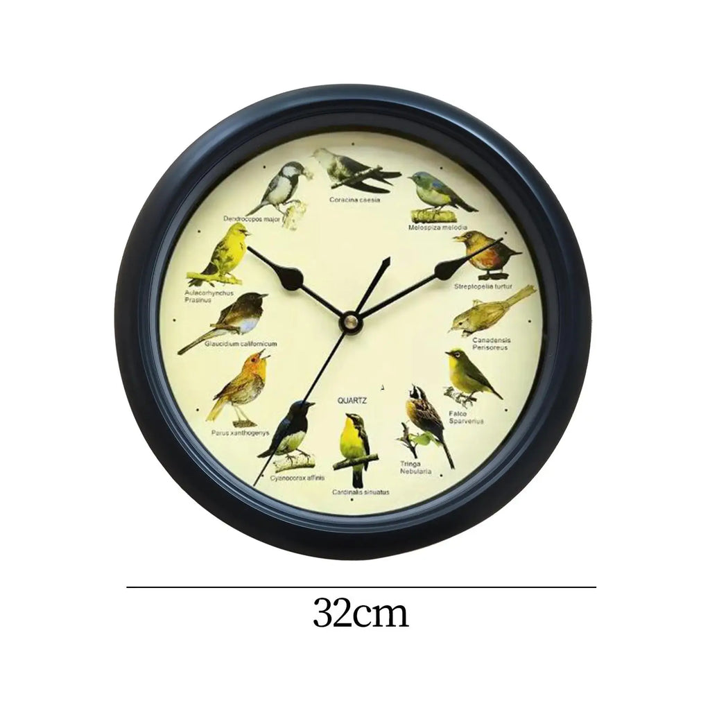 Musical Singing Birds Wall Clock – 12 Bird Calls, 10 Inch Decorative Wall Clock Zpaxo