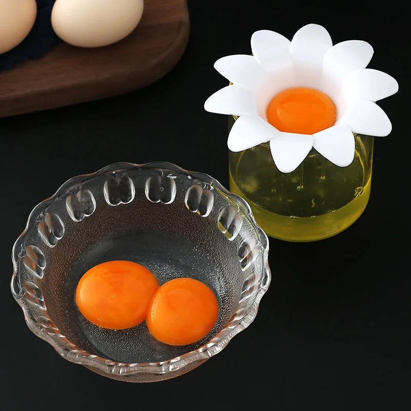 Kitchen Cute Flower Design Egg White Yolk Separator Kitchen Gadgets Baking Tools Egg Extractor Egg Separator Tools Zpaxo