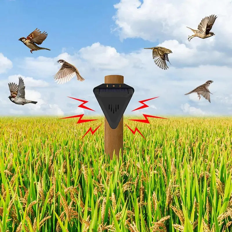 Solar Timer Bird Repeller 13 Sound Waterproof Repellent Alarm Outdoor