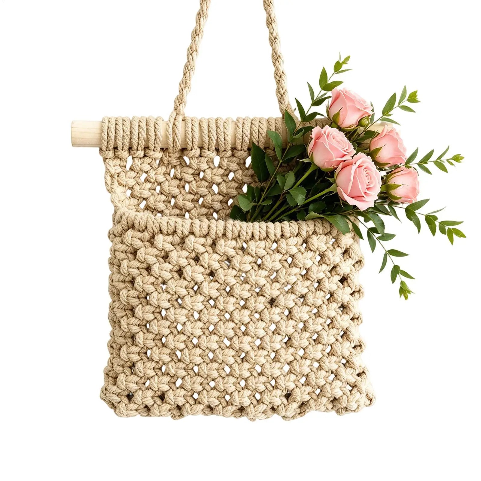 Macrame Plant Hanger Flower Basket Holder Rope Home Living Room